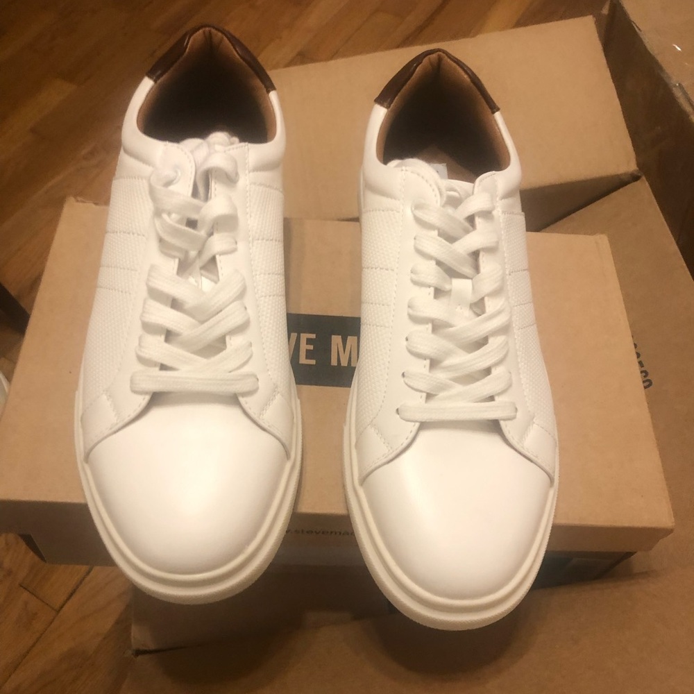 Steve Madden White Men's Athletic Shoes